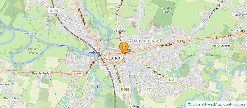 localisation de l'entreprise OFFICE DU TOURISME DU PAYS DE BRESSE BOURGUIGNONNE à LOUHANS