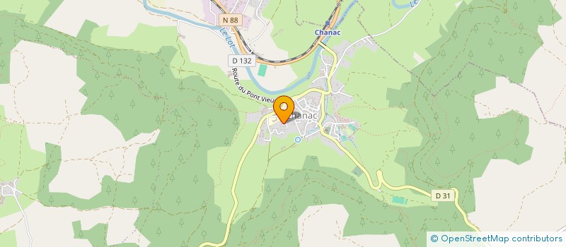 localisation de l'entreprise OFFICE DU TOURISME DU PAYS DE CHANAC  CHANAC