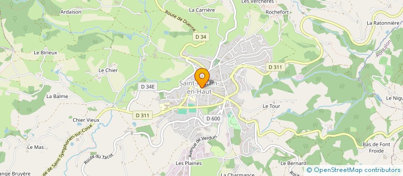 localisation de l'entreprise OFFICE DU TOURISME LES HAUTS DU LYONNAIS  SAINT-MARTIN-EN-HAUT