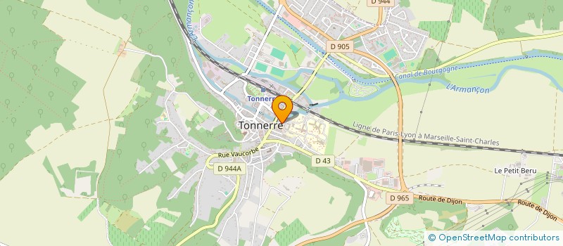 localisation de l'entreprise OFFICE DU TOURISME SYNDICAT D INITIATIVE  TONNERRE