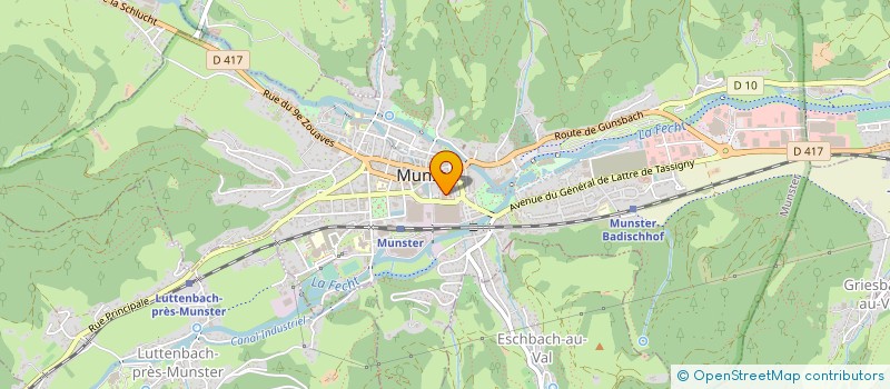 localisation de l'entreprise OFFICE DU TOURISME VALLEE DE MUNSTER  MUNSTER