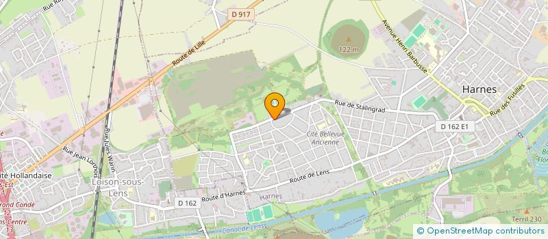 localisation de l'entreprise OFFICE INTER FORM PROF EDU PER EMPL JEUN à HARNES