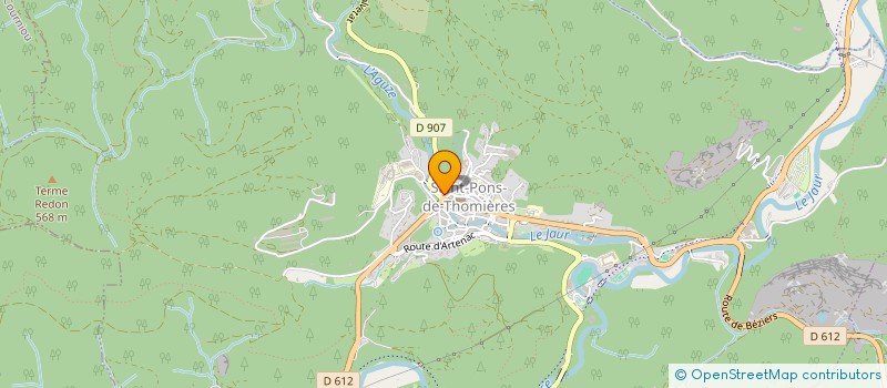 localisation de l'entreprise OFFICE INTERCOMMUNAL DE TOURISME DU PAYS ST PONAIS  SAINT-PONS-DE-THOMIERES
