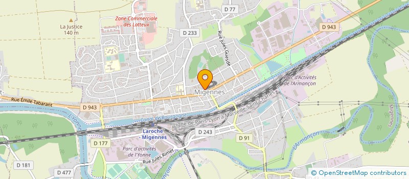 localisation de l'entreprise OFFICE INTERCOMMUNAL DES SPORTS MIGENNES à MIGENNES