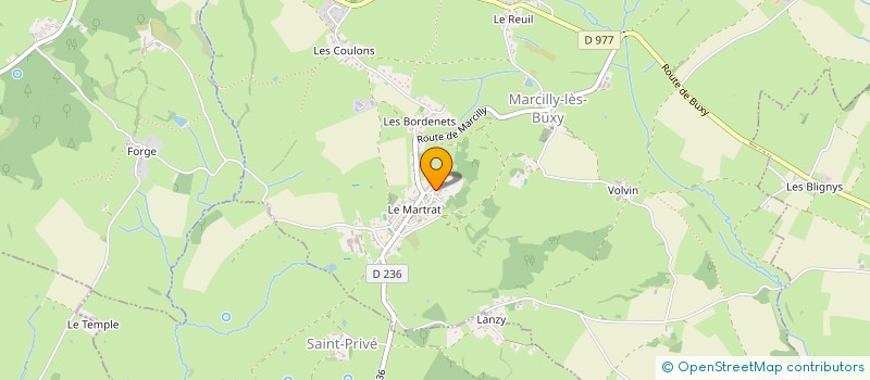 localisation de l'entreprise OFFICE INTERCOMMUNAL DU SPORT DU SUD DE LA COTE CHALONNAISE  BUXY