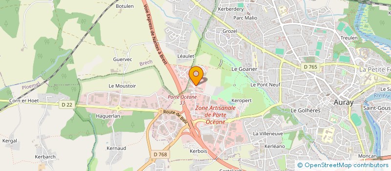 localisation de l'entreprise OFFICE LEADER SARL à AURAY