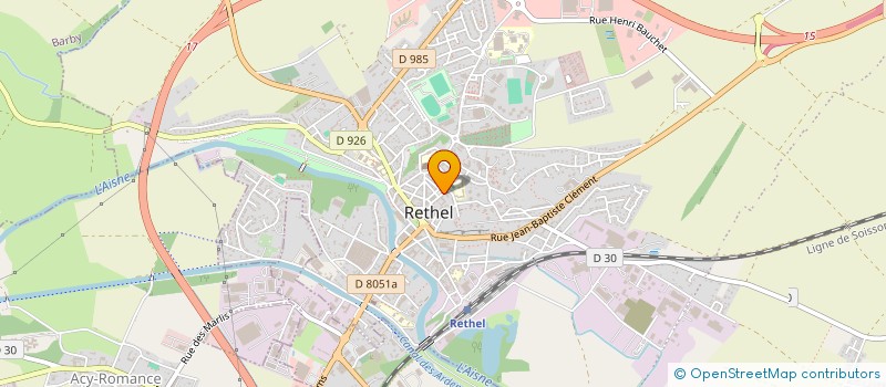 localisation de l'entreprise OFFICE MULTI CULTUREL VILLE RETHEL  RETHEL