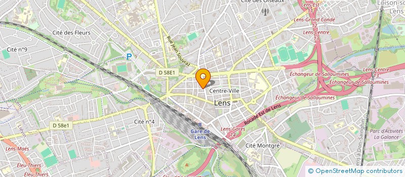 localisation de l'entreprise OFFICE MUNICIPAL DE COMMERCE DE LENS  LENS