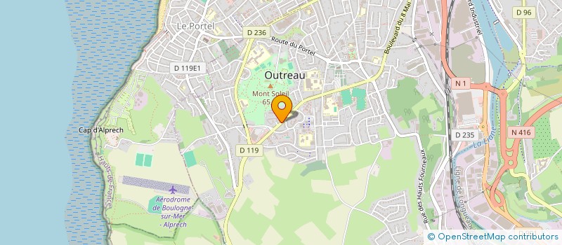 localisation de l'entreprise OFFICE MUNICIPAL DE LA JEUNESSE  OUTREAU