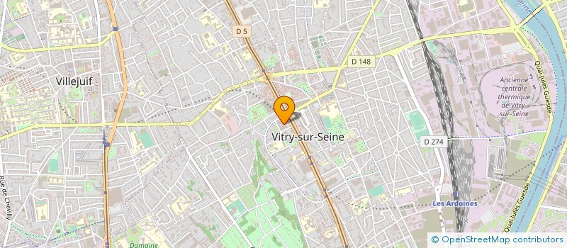 localisation de l'entreprise OFFICE MUNICIPAL DES SPORTS à VITRY-SUR-SEINE