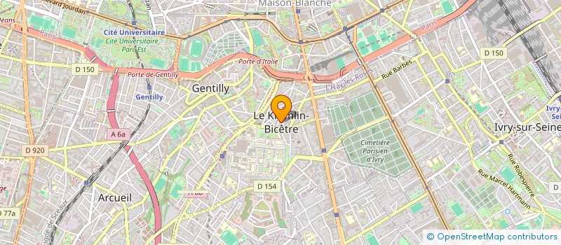 localisation de l'entreprise OFFICE MUNICIPAL DES SPORTS à LE KREMLIN-BICETRE