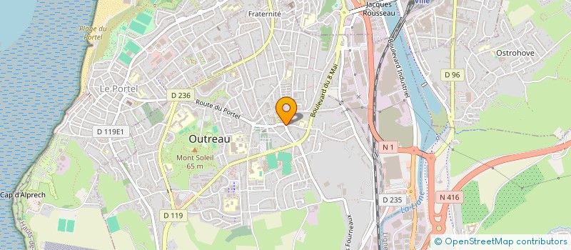 localisation de l'entreprise OFFICE MUNICIPAL DES SPORTS D'OUTREAU  OUTREAU