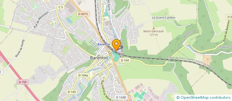 localisation de l'entreprise OFFICE MUNICIPAL DES SPORTS DE BARENTIN  BARENTIN