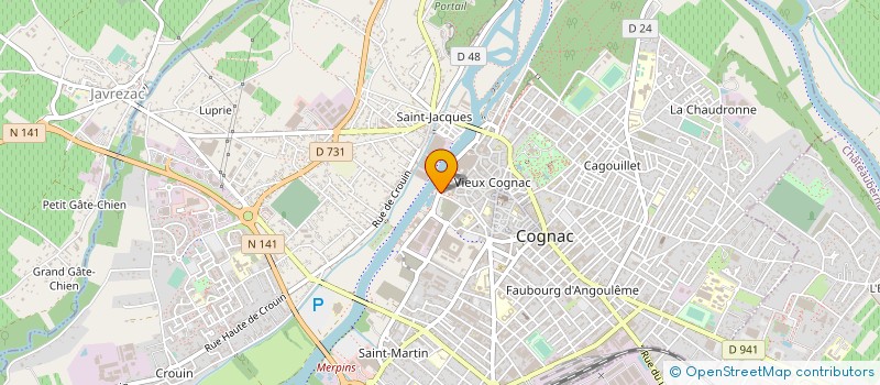 localisation de l'entreprise OFFICE MUNICIPAL DES SPORTS DE COGNAC à COGNAC
