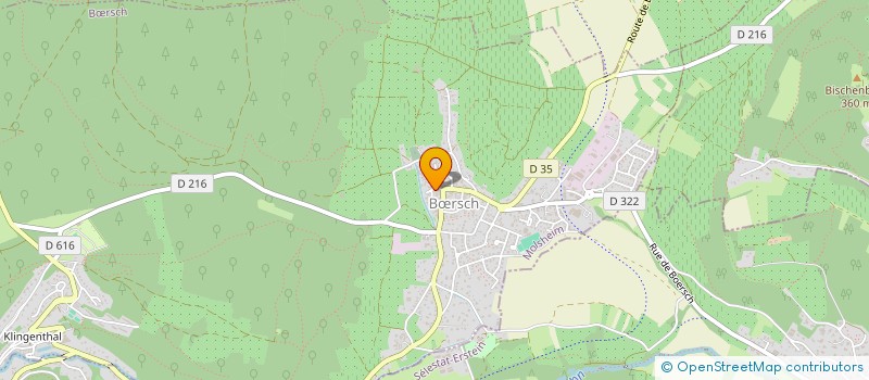 localisation de l'entreprise OFFICE MUNICIPAL DES SPORTS, DE LA CULTITRE, LOISIRS, DE L'ANIMATION ET PROMOTION DE LA VILLE DE BOERSCH . KLINGENTHAL  BRSCH