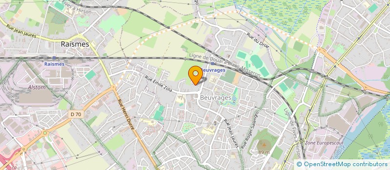 localisation de l'entreprise OFFICE MUNICIPAL DES SPORTS DE LA VILLE DE  BEUVRAGES  BEUVRAGES