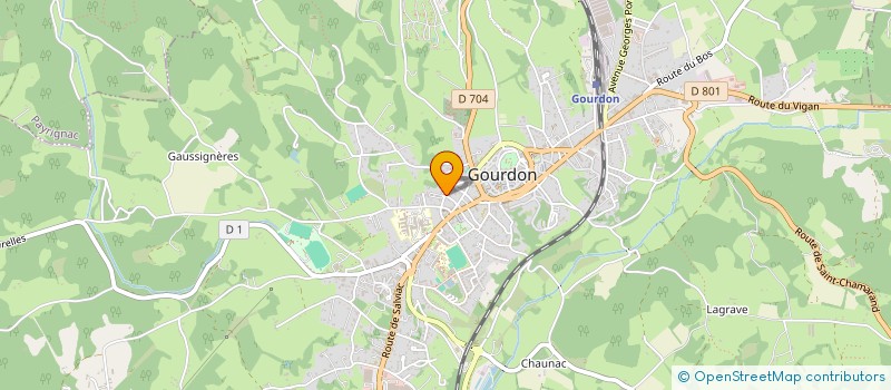 localisation de l'entreprise OFFICE MUNICIPAL DU SPORT DE LA VILLE DE GOURDON (O.M.S DE GOURDON)  GOURDON