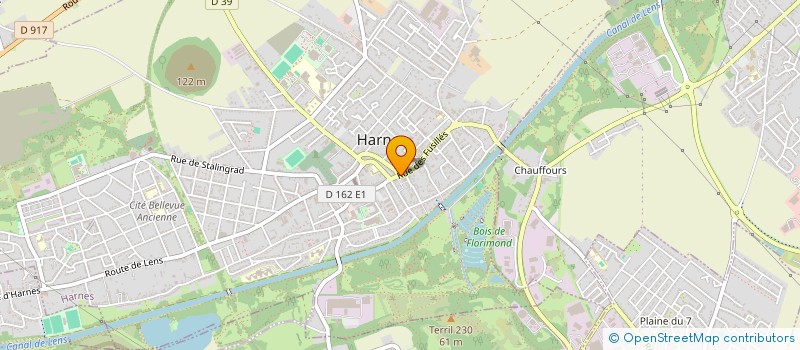 localisation de l'entreprise OFFICE MUNICIPAL JEUNESSE VILLE HARNES  HARNES