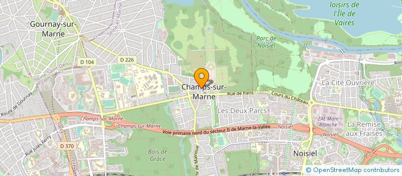 localisation de l'entreprise OFFICE MUNICIPAL LOISIRS ENFANCE à CHAMPS-SUR-MARNE