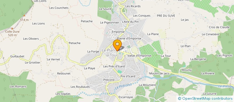 localisation de l'entreprise OFFICE MUNICIPAL SPORT - CULTURE - LOISIRS O.M.S.C.L. à LE PLAN-DE-LA-TOUR