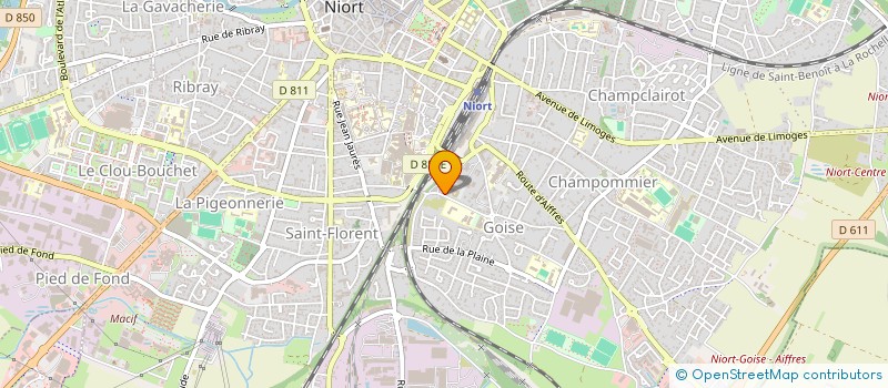 localisation de l'entreprise OFFICE NATIONAL DE LA FORMATION ODONTOLOGIQUE CONTINUE -ONFOC -DEUX SEVRES à NIORT