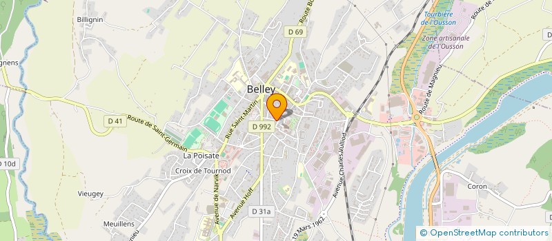 localisation de l'entreprise OFFICE NOTARIAL DE BELLEY-VALROMEY : CLAIRE DALIGAND ET KARINE RENOUX à BELLEY