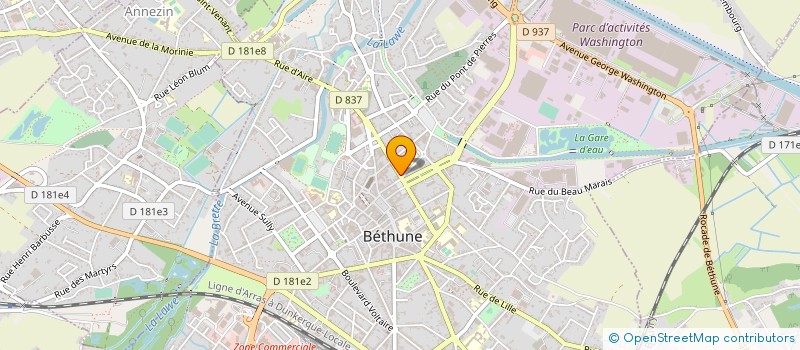 localisation de l'entreprise OFFICE NOTARIAL DU PALAIS à BETHUNE