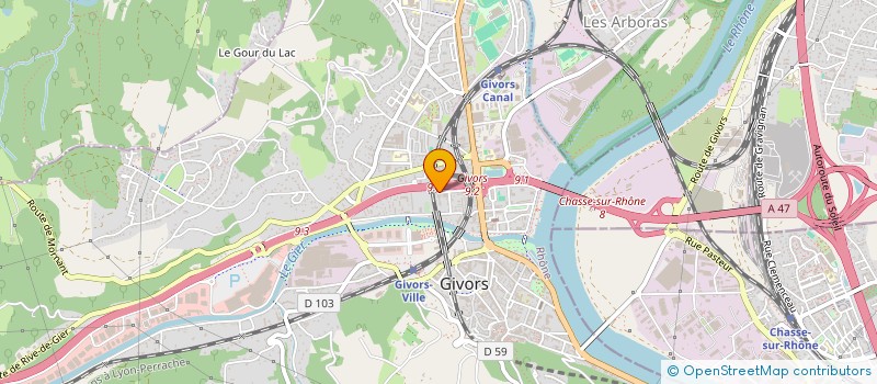 localisation de l'entreprise OFFICE POUR PERSONNES AGEES & RETRAITES à GIVORS
