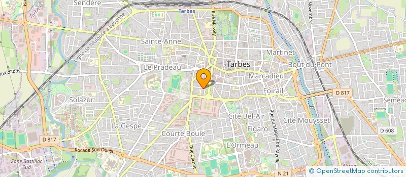 localisation de l'entreprise OFFICE PUBLIC DE L'HABITAT DES HAUTES-PYRENEES  TARBES