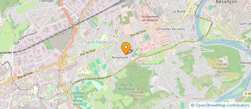 localisation de l'entreprise OFFICE PUBLIC DE L'HABITAT DU DEPARTEMENT DU DOUBS  BESANCON