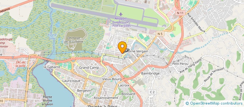 localisation de l'entreprise OFFICE REG INFOR FORMA FORMAL PROF LIB à LES ABYMES
