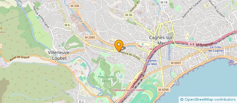 localisation de l'entreprise OFFICE TECHNIQUE D'ELECTRICITE CHAUFFAGE à CAGNES-SUR-MER