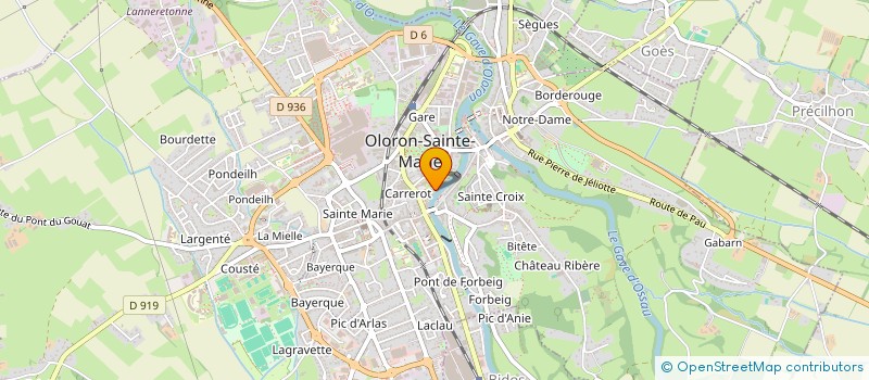 localisation de l'entreprise OFFICE TOURISME DU HAUT BEARN 3 ETOILES  OLORON-SAINTE-MARIE