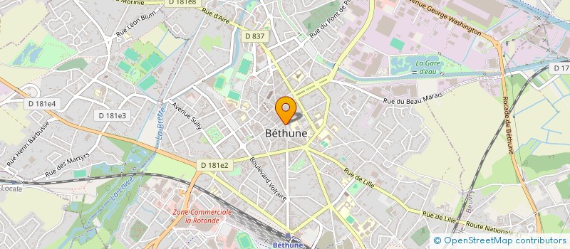 localisation de l'entreprise OFFICE TOURISME INTERCOMMUNAL BETHUNE-BRUAY  BETHUNE
