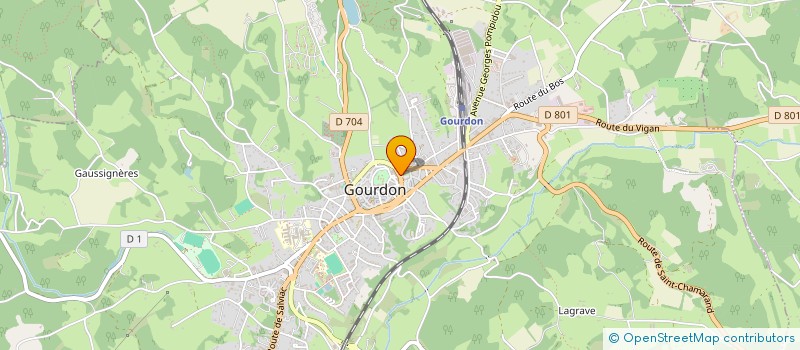 localisation de l'entreprise OFFICE TOURISME INTERCOMMUNAL QUERCY-BOURIANE  GOURDON