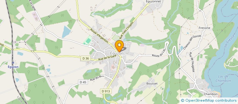 localisation de l'entreprise OFFICE TOURISME MOYEN VALLEE CREUSE LACS à EGUZON-CHANTOME