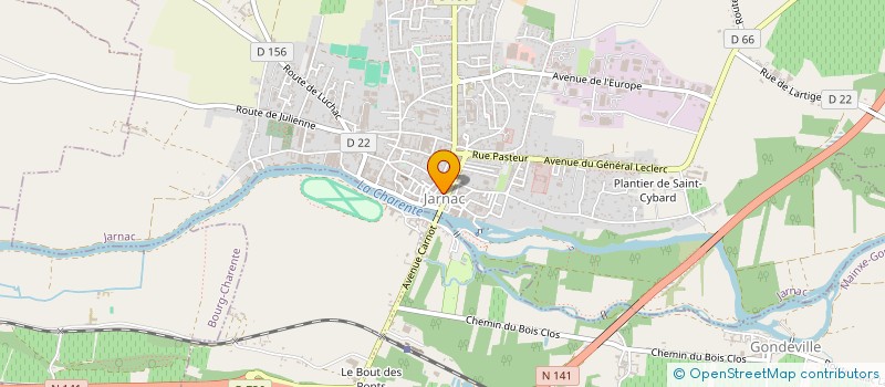 localisation de l'entreprise OFFICE TOURISME SI JARNAC SA REG à JARNAC
