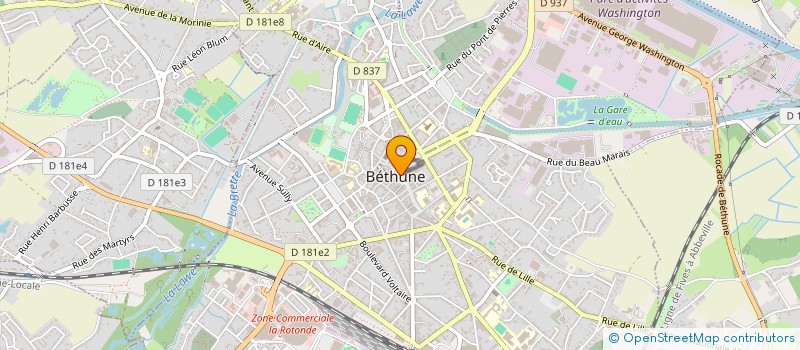 localisation de l'entreprise OFFICE TOURISME SYND INITIATIVE BETHUNE à BETHUNE