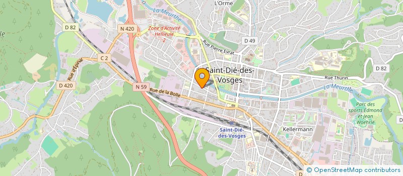localisation de l'entreprise OFFICE VOSGIEN ETUDES ET PLACEMENTS à SAINT-DIE-DES-VOSGES