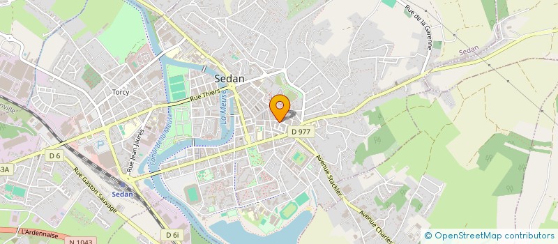 localisation de l'entreprise OFFICES DE TOURISME DE FRANCE - UNION DEPARTEMENTALE DES ARDENNES  SEDAN