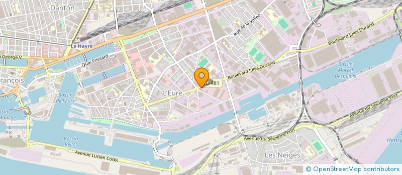 localisation de l'entreprise OFFICINA à LE HAVRE