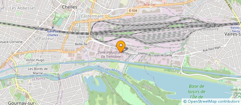 localisation de l'entreprise OFFROY à CHELLES