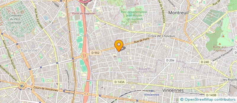 localisation de l'entreprise OFFSET PROJECTION SERVICE à MONTREUIL