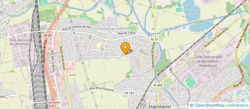 localisation de l'entreprise OFJN  SOUFFELWEYERSHEIM