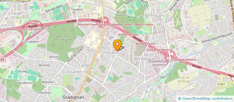 localisation de l'entreprise OFLUE à GRADIGNAN