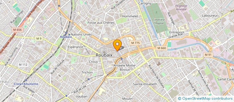 localisation de l'entreprise OG DISTRIBUTION à ROUBAIX