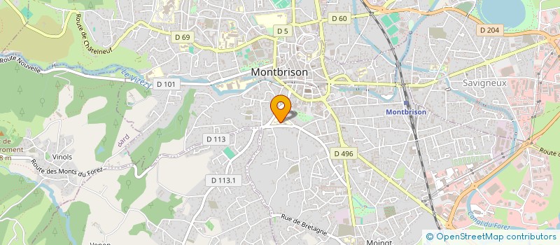 localisation de l'entreprise OG DU LYCEE PROFESSIONNEL PRIVE JB D ALLARD  MONTBRISON