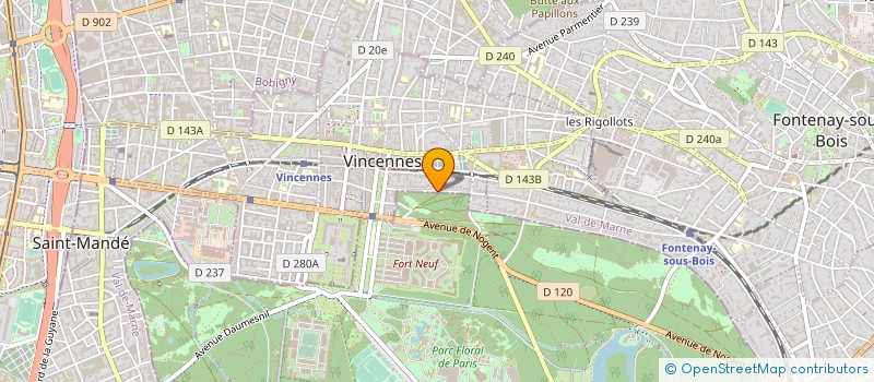 localisation de l'entreprise OGE ORGANISATION & GESTION ENTREPRISES à VINCENNES