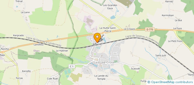 localisation de l'entreprise OGEC  LA VRAIE-CROIX