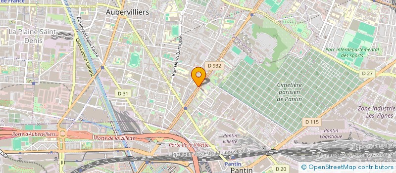 localisation de l'entreprise OGEC  AUBERVILLIERS